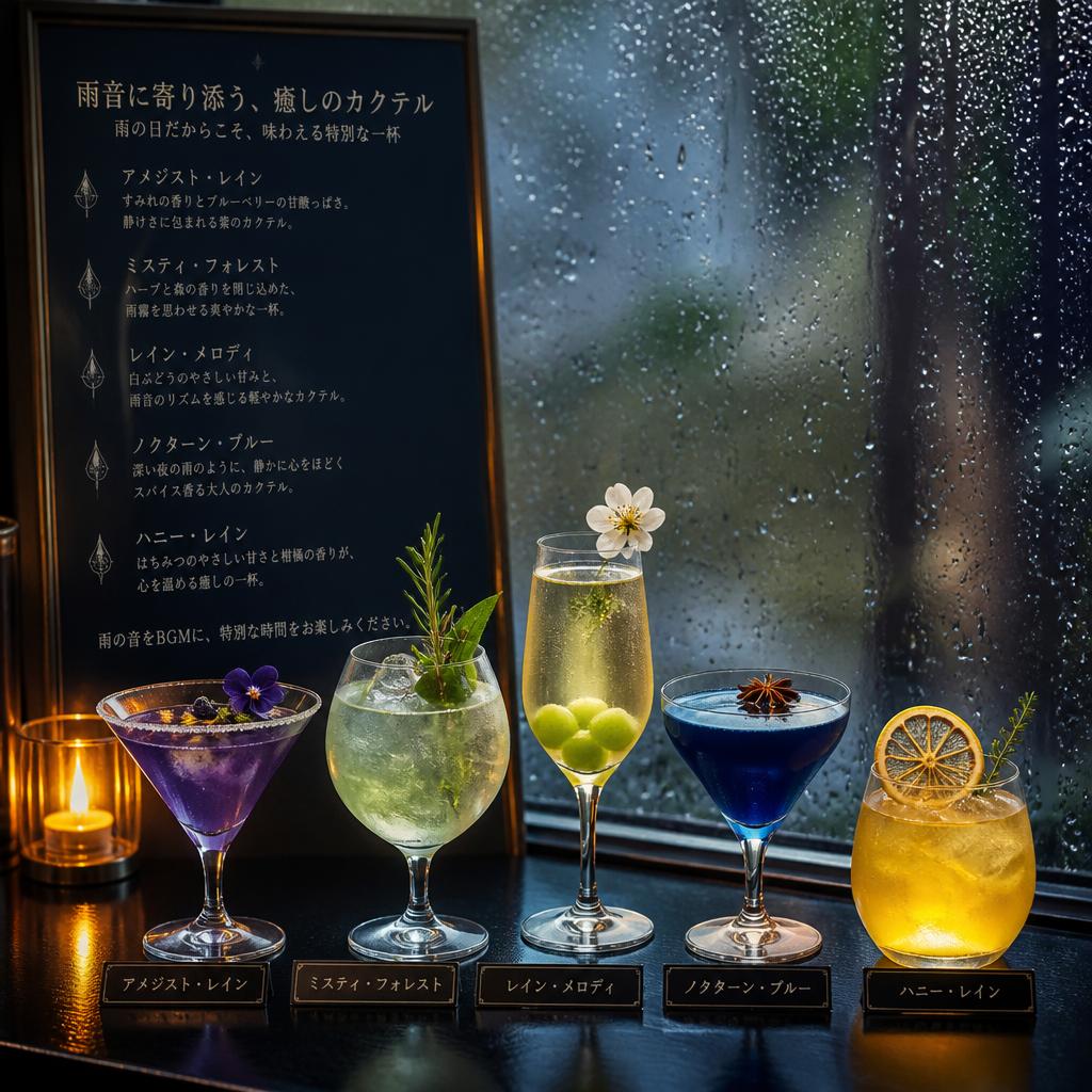 雨の日限定カクテル