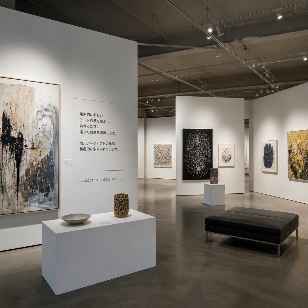 多彩なアート作品の展示