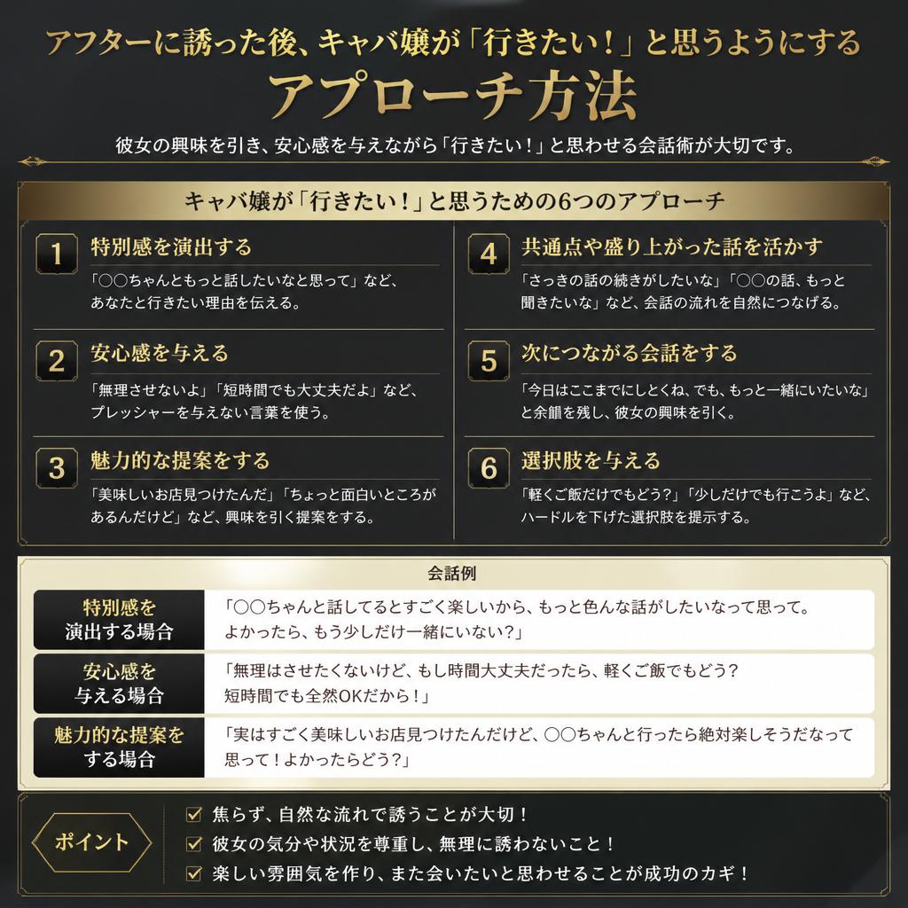 キャバ嬢を引き離さないためのコツ