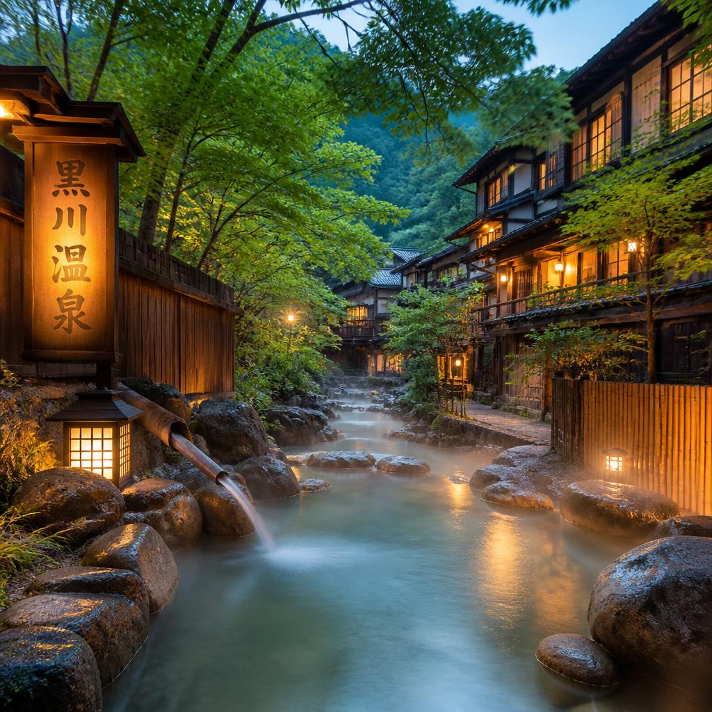 5. 黒川温泉 - 旅の疲れを癒す温泉地