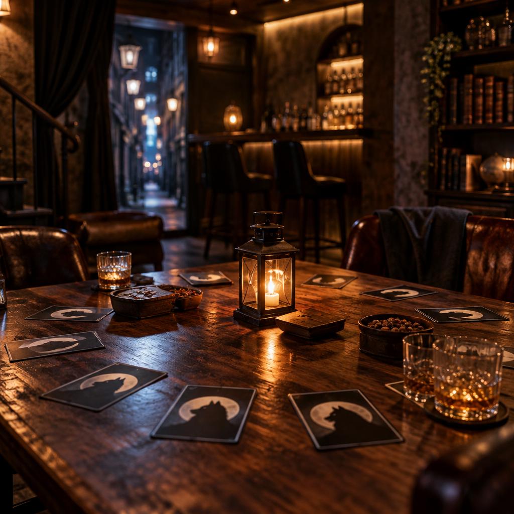 人狼ゲームで、いつもの夜が物語に変わる。下通の隠れ家バーで、仲間と心ほどけるひとときを。